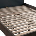 Cross Solid Oak and Metal Platform Bed Frame - Modern Design, Durable, Under-Bed Storage, Easy Assembly - Image 5