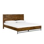 Cusco Rustic Acacia King Bed with Metal Accents - Stylish, Cozy Design, No Box Spring Required - Image 2