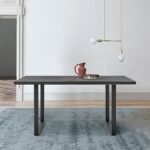 Fenton Contemporary Dining Table - Stylish Melamine Top with Sturdy Steel Frame for Modern Homes - Image 6