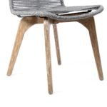 Island Eucalyptus Wood Outdoor Dining Chair Set of 2 - Stylish Comfort with UV Resistant Weave - Image 16