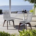 Island Eucalyptus Wood Outdoor Dining Chair Set of 2 - Stylish Comfort with UV Resistant Weave - Image 10