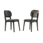 Katelyn Acacia Dining Chair Set of 2 - Stylish Upholstered Chairs with Tundra Gray Finish for Home - Image 10