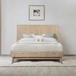 Baly Acacia Mid-Century Platform Bed - Stylish Design, No Box Spring Needed, Easy Assembly & Storage - Image 16