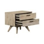 Baly Mid-Century 2-Drawer Nightstand with Soft Close Drawers for Stylish Bedroom Storage Solutions - Image 3