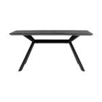 Margot Dark Gray Metal Dining Table - Modern Design, Durable Construction for Family Gatherings - Image 2