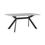 Margot Dark Gray Metal Dining Table - Modern Design, Durable Construction for Family Gatherings - Image 8