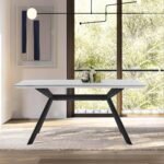 Margot Dark Gray Metal Dining Table - Modern Design, Durable Construction for Family Gatherings - Image 11