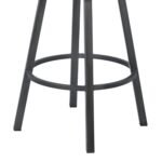 Nova Contemporary Swivel Barstool with Plush Faux Leather Seat and Sturdy Footrest for Comfort - Image 5