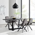 Radford Modern Melamine Metal Dining Table - Sturdy, Stylish Design for Family Gatherings & Easy Assembly - Image 7