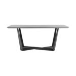 Radford Modern Melamine Metal Dining Table - Sturdy, Stylish Design for Family Gatherings & Easy Assembly - Image 2