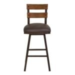 Saugus Transitional Swivel Barstool - Elegant Upholstered Design with Metal Frame for Modern Spaces - Image 9