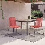 Shasta Outdoor Stackable Dining Chairs - Durable Steel Frame with Comfortable Rope Weave Design - Image 9