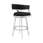 Saturn Barstool - Stylish 360-Degree Swivel Kitchen Stool with Comfortable Faux Leather Upholstery - Image 27