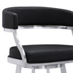 Saturn Barstool - Stylish 360-Degree Swivel Kitchen Stool with Comfortable Faux Leather Upholstery - Image 28