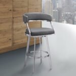 Saturn Barstool - Stylish 360-Degree Swivel Kitchen Stool with Comfortable Faux Leather Upholstery - Image 18