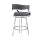 Saturn Barstool - Stylish 360-Degree Swivel Kitchen Stool with Comfortable Faux Leather Upholstery - Image 6