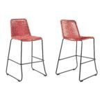 Shasta Outdoor Steel and Rope Stools, Set of 2 - Stylish, Stackable, and Perfect for Any Space! - Image 6