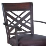 Tahiti Transitional Swivel Barstool in Auburn Bay with Faux Leather for Stylish Home Comfort - Image 14