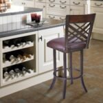 Tahiti Transitional Swivel Barstool in Auburn Bay with Faux Leather for Stylish Home Comfort - Image 12
