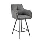 Verona Stylish Fabric Barstool - Modern Design, Comfortable Foam Cushion, Durable Metal Frame