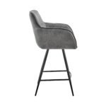 Verona Stylish Fabric Barstool - Modern Design, Comfortable Foam Cushion, Durable Metal Frame - Image 4