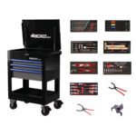 Boxo Pro Series | 28" 3-Drawer Flip-Top Service Cart with Quick Service Master Tool Set - Image 2