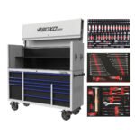 Boxo Pro Series | Loaded 72" 14-Drawer Garage Top Rolling Tool Box | White - Image 2