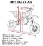 MotoTec Villain 52cc 2-Stroke Kids Gas Dirt Bike - Image 20