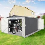 10'x20' Metal Garage Shed with Double Front Doors, Side Entry Door - Image 2