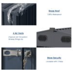 13'x20' Metal Garage Shed with Double Front Doors, Side Entry Door - Image 6