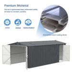 13'x20' Metal Garage Shed with Double Front Doors, Side Entry Door - Image 5