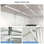 13'x20' Metal Garage Shed with Double Front Doors, Side Entry Door - Image 7