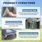 13'x20' Metal Garage Shed with Double Front Doors, Side Entry Door - Image 3