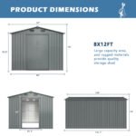 8'x12' Metal Storage Shed - Image 10