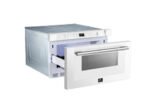 FORNO Espresso Capoliveri 24" 1.2 cu. ft. Built-In Microwave Drawer in White with Silver Handles, FMWDR3000-24WHT - Image 10
