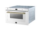 FORNO Espresso Capoliveri 24" 1.2 cu. ft. Built-In Microwave Drawer in White with Silver Handles, FMWDR3000-24WHT - Image 3