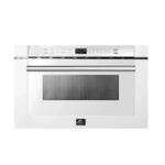 FORNO Espresso Capoliveri 24" 1.2 cu. ft. Built-In Microwave Drawer in White with Silver Handles, FMWDR3000-24WHT - Image 2