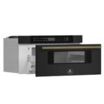 FORNO Espresso Capoliveri 30" 1.2 cu. ft. Built-In Microwave Drawer in Black with Silver Handles, FMWDR3000-30BLK - Image 3