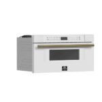 FORNO Espresso Capoliveri 30" 1.2 cu. ft. Built-In Microwave Drawer in White with Silver Handles, FMWDR3000-30WHT - Image 2