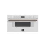 FORNO Espresso Capoliveri 30" 1.2 cu. ft. Built-In Microwave Drawer in White with Silver Handles, FMWDR3000-30WHT