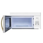 FORNO Scalo 30" 1.6 cu. ft. 300 CFM Over The Range Microwave in White with Antique Brass Accents, FOTR3007-30WHT - Image 3