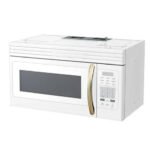 FORNO Scalo 30" 1.6 cu. ft. 300 CFM Over The Range Microwave in White with Antique Brass Accents, FOTR3007-30WHT - Image 5
