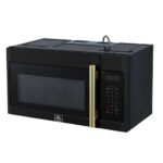 FORNO Fornace 30" 1.5 cu. ft. 300 CFM Over The Range Microwave in Black with Antique Brass Accents, FOTR3038-30BLK - Image 4