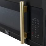 FORNO Fornace 30" 1.5 cu. ft. 300 CFM Over The Range Microwave in Black with Antique Brass Accents, FOTR3038-30BLK - Image 12