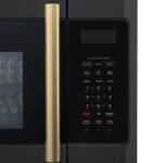 FORNO Fornace 30" 1.5 cu. ft. 300 CFM Over The Range Microwave in Black with Antique Brass Accents, FOTR3038-30BLK - Image 10