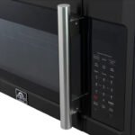 FORNO Fornace 30" 1.5 cu. ft. 300 CFM Over The Range Microwave in Black with Antique Brass Accents, FOTR3038-30BLK - Image 13