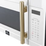 FORNO Fornace 30" 1.5 cu. ft. 300 CFM Over The Range Microwave in White with Antique Brass Accents, FOTR3038-30WHT - Image 8