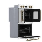 FORNO Asti 30" 7.36 cu. ft. French Door Double Electric Wall Oven with Air Fry, Self-Clean and Sous Vide in White with Antique Brass Accents, FBOEL1340-30WHT - Image 5