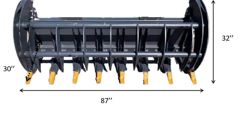 Greatbear Heavy Root Grapple Rake Attachment