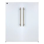FORNO Maderno 60" 27.2 cu.ft. Convertible Refrigerator and Freezer with Grill Trim Kit in White with Antique Brass Handles, FFFFD1722-60SG-WHT - Image 5